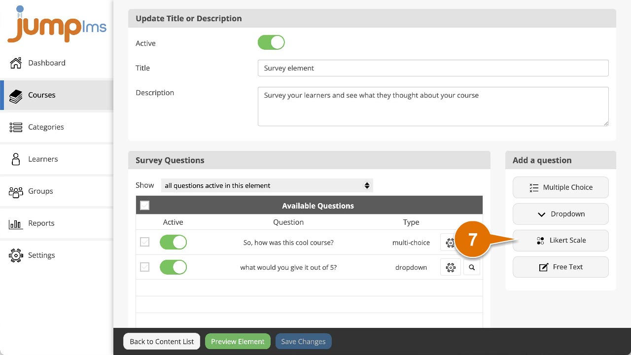 Click question type