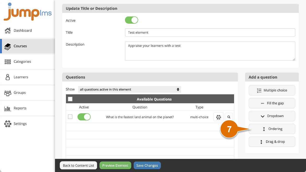 Click question type