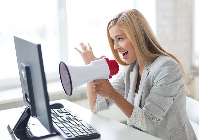 Lady with a megaphone